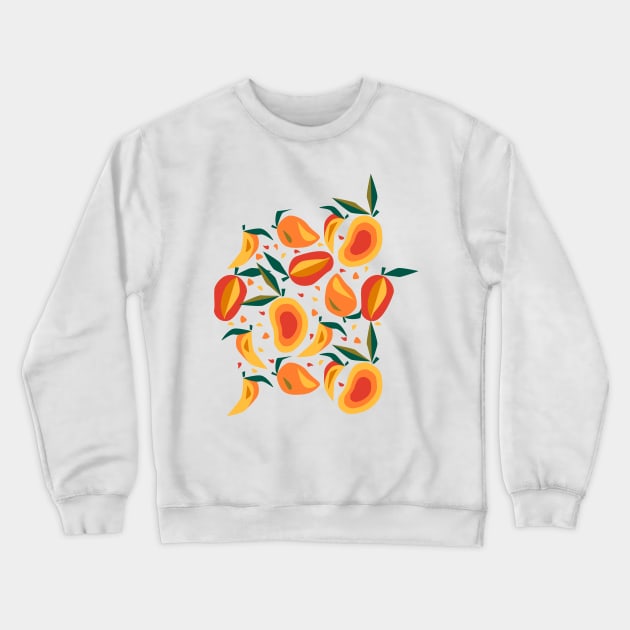 Mango Extravaganza- Papercut Tropical Medley Crewneck Sweatshirt by Winkeltriple